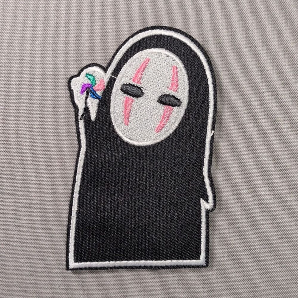 No Face Spirited Away Anime Iron On Patch | Anime Patch